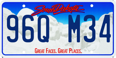 SD license plate 96QM34