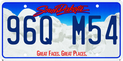 SD license plate 96QM54