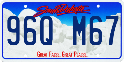 SD license plate 96QM67