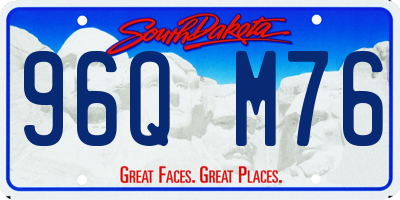 SD license plate 96QM76