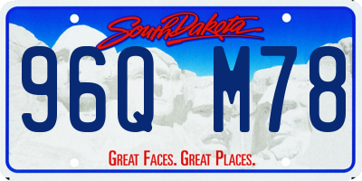 SD license plate 96QM78