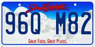 SD license plate 96QM82