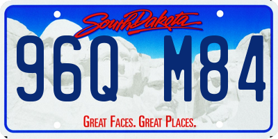 SD license plate 96QM84