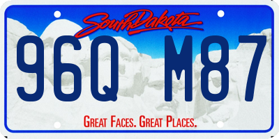 SD license plate 96QM87