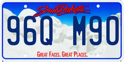SD license plate 96QM90
