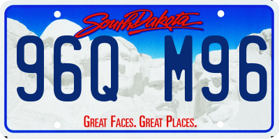 SD license plate 96QM96