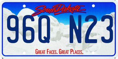 SD license plate 96QN23