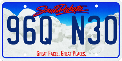 SD license plate 96QN30