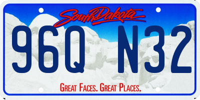 SD license plate 96QN32