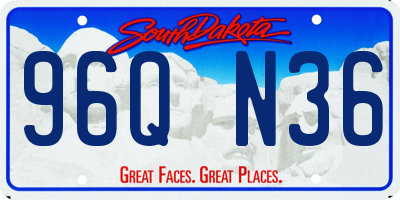 SD license plate 96QN36