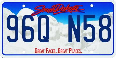 SD license plate 96QN58