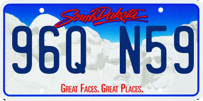 SD license plate 96QN59