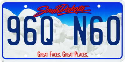 SD license plate 96QN60