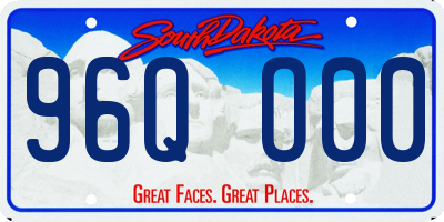 SD license plate 96QO00