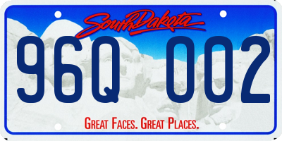 SD license plate 96QO02