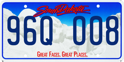 SD license plate 96QO08