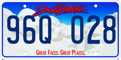 SD license plate 96QO28