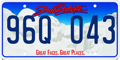 SD license plate 96QO43