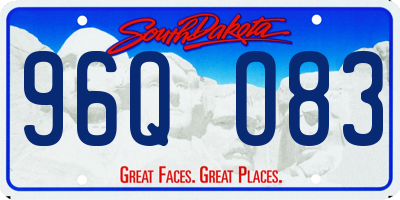SD license plate 96QO83