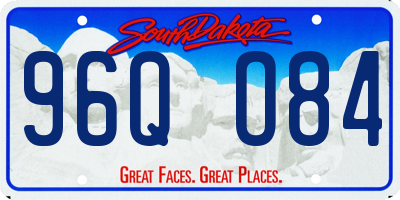 SD license plate 96QO84