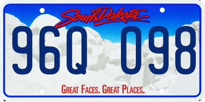 SD license plate 96QO98