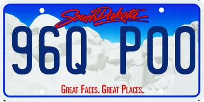 SD license plate 96QP00