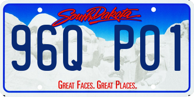 SD license plate 96QP01