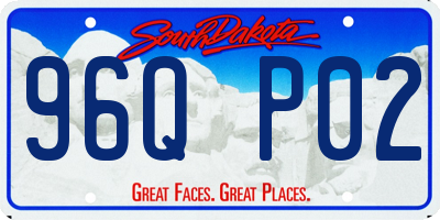 SD license plate 96QP02