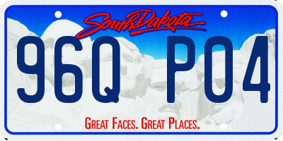 SD license plate 96QP04