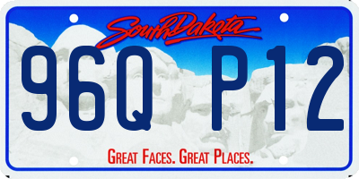 SD license plate 96QP12