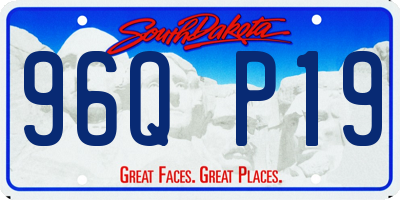 SD license plate 96QP19