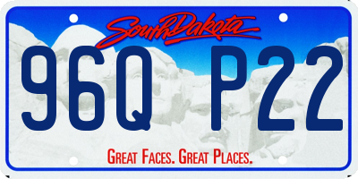SD license plate 96QP22