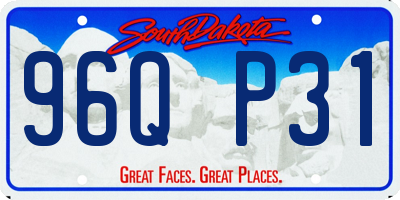SD license plate 96QP31