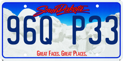 SD license plate 96QP33