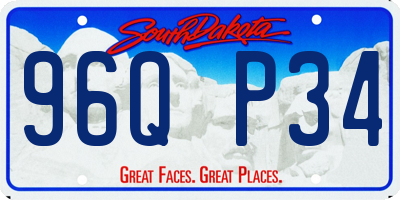 SD license plate 96QP34