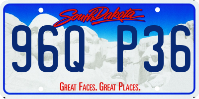 SD license plate 96QP36