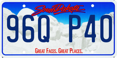 SD license plate 96QP40