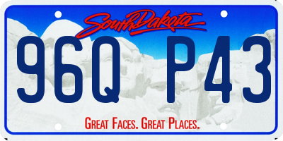 SD license plate 96QP43