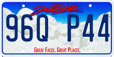 SD license plate 96QP44