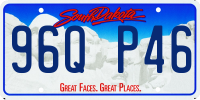 SD license plate 96QP46