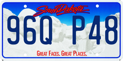 SD license plate 96QP48