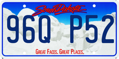 SD license plate 96QP52