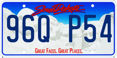 SD license plate 96QP54