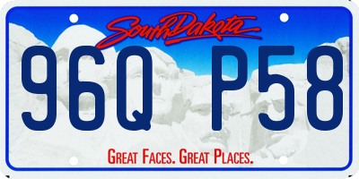 SD license plate 96QP58