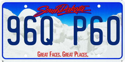 SD license plate 96QP60