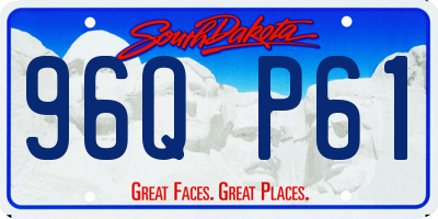 SD license plate 96QP61