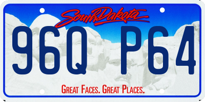 SD license plate 96QP64