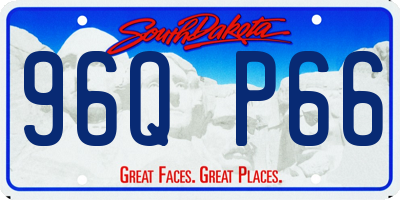 SD license plate 96QP66