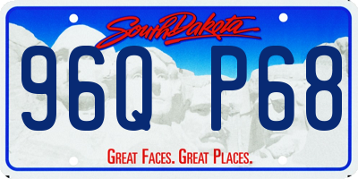 SD license plate 96QP68