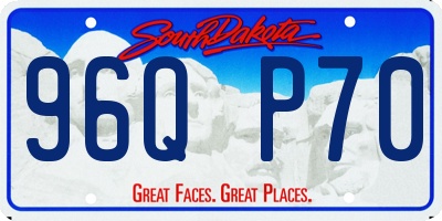 SD license plate 96QP70